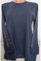 Er clothing winter cotton jersey blouse long sleeve crew neck embroidered lace