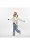 Girl's Set with Collared Shirt and Eyelet Embroidery Pieces - 3