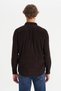 100% Cotton Regular Fit Classic Collar Velvet Shirt with Pockets - 2