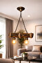 HALATLI ESKITME RUSTIK 2 Lİ AVİZE MODELİ