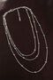 Silver Steel Mini Ball Chain Style Multiple Necklace for Elegant Necks