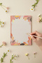 A5 Floral Notepad – 110 Gr Thick Paper Notepad 50 Sheets Notepad - 7