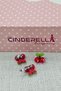 10-Piece Sweet Cherry Flower Snap Clip Knitted Hair Ornament Figured Ornament Barrette Earring for Young Girls - 3