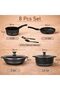 Marbella Premium Die-Cast Granite Cookware Set, 8-Piece Non-Stick Pots & Pans with Glass Lids - 2
