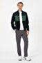 Men's Regular Fit Navy Blue Zippered Knitted Cardigan 50309977-Vr033 - 4