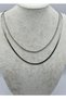 Steel silver 2-piece chain italian necklace - 25-clkk270 - 2