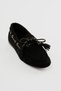 Women's Suede Loafer with Lace-Up Tassel Detail Lumia Black - 5