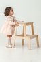 My Little One's Cicileri Bear Embroidered Ruffle Princess Dress 2-Piece Baby Girl Set - Salmon - 4