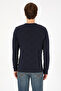 Men's Regular Fit Crew Neck Light Navy Blue Sweater 50307825-Vr059 - 5