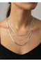 Steel Silver 3-Piece Dorika Italian Necklace 3mm - 25-Clkk273