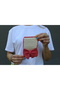 Hand Knitted Bow Mini Wallet - Coquette Style Card Holder - Pink & Cream - 2