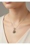 Steel Silver Green Lydllia Necklace - 25-Clkk257