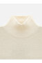 10851 High Collar Soft Textured Sweater-Ecru - 7