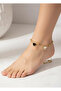 Steel Gold Heart Anklet - 25Hal14