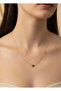Steel Gold Heart Necklace - 25-Clkk181