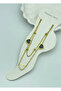 Steel Gold Heart Anklet - 25Hal14 - 2
