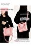 Women's Canvas Mother Baby Bag Durable Large Capacity Shoulder Bag Multi Layered Partition Leisure H - 7