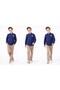 Mandarin Collar Linen Shirt and Belted Trousers Boy's Set - 2