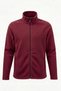 Burgundy Bato Collar Outdoor Fleece Jacket with Full Zipper and Pockets