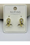 Xuping Gold Stone Mini Earrings - 25-Xpkp218 - 2