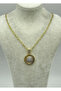 Steel gold mix necklace - 25-clkk125 - 2