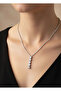 Vip Silver Waterway Square Stone Necklace - 25-Vipk34