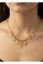 Steel gold charm necklace - 25-clkk142