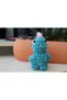 Amigurumi Velvet Thread Dinosaur Keychain - Soft Plush Dino Bag Ornament and Gift (Turquoise) - 2