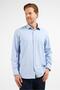 Men's Dark Blue Textured Hard Collar Long Sleeve Pocket Comfort Fit Cotton Shirt 1004255225