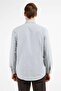 Black-White Checkered Pattern Hard Collar Long Sleeve Pocket Comfort Fit Cotton Shirt 1004255221 - 5