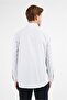 White-Navy Blue Striped Pattern Hard Collar Long Sleeve Pocket Comfort Fit Cotton Shirt 1004255208 - 5