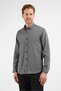 Smoked-Navy Blue Buttoned Collar Long Sleeve Pocketless Slim Fit Cotton Shirt 1004255233