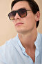 Hablat Luxury Square Uv400 Filtered Men's Black Ultra Light Sunglasses - 3