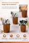 Acacia Curve Spoon Holder – Natural Acacia Wood, Multi-Purpose Kitchen Spoon Holder, Stylish and Durable Design - 7