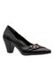 Stylish Design Black Thick Heeled Women's Shoes with Double Buckle - 6