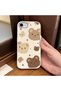 iPhone 7/8/Se 2020 2022 Compatible, Stylish Phone Case with Cute Teddy Bear Pattern and Leather Texture. - 2