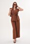 Women's Jacket Collar Vest Set Linen Suit with Trousers 260014 - - 3