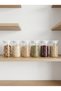 6-Piece White Vacuum Lid Glass Jars Transparent Body for Food Storage and Refrigerator Organization 850 ml - 3
