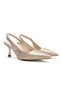 Women's Pointed Toe Style Heeled Evening Dress Shoes and Portfolio Clutch Chain Strap Bag - 2