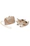 Women's Pointed Toe Style Heeled Evening Dress Shoes and Portfolio Clutch Chain Strap Bag - 7