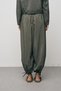 Women's Comfort Trousers with Tie Detail at the Hem and Elastic Waistband - 4