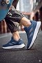 Women's Orthopedic Memory Foam Sole Navy Blue Walking Sports Shoes