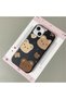 Stylish Phone Case with Cute Teddy Bear Pattern and Leather Texture, Compatible with iPhone 13/14.