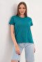 Women's Crew Neck Long Back Crew Neck Oversized T-Shirt 260023