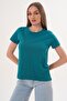 Women's Crew Neck Long Back Crew Neck Oversized T-Shirt 260023 - 4