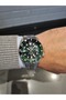 Green Dial Japanese Made Gmt Calendar Men's Wristwatch 10 Atm Water Resistant - 2