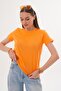 Women's Crew Neck Long Back Crew Neck Oversized T-Shirt 260023 - 3