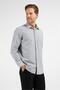 Black-White Striped Pattern Hard Collar Long Sleeve Pocket Comfort Fit Cotton Shirt 1004255280 - 3