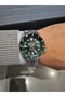 Green Dial Japanese Made Gmt Calendar Men's Wristwatch 10 Atm Water Resistant - 3