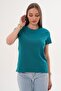 Women's Crew Neck Long Back Crew Neck Oversized T-Shirt 260023 - 2